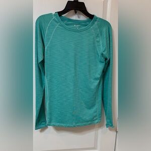 Champion Elite Activewear Teal Long Sleeve Athletic Top light green medium